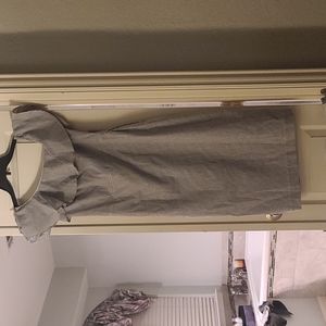 Ruffle Shoulder Banana Republic Seersucker Dress, Sz 2